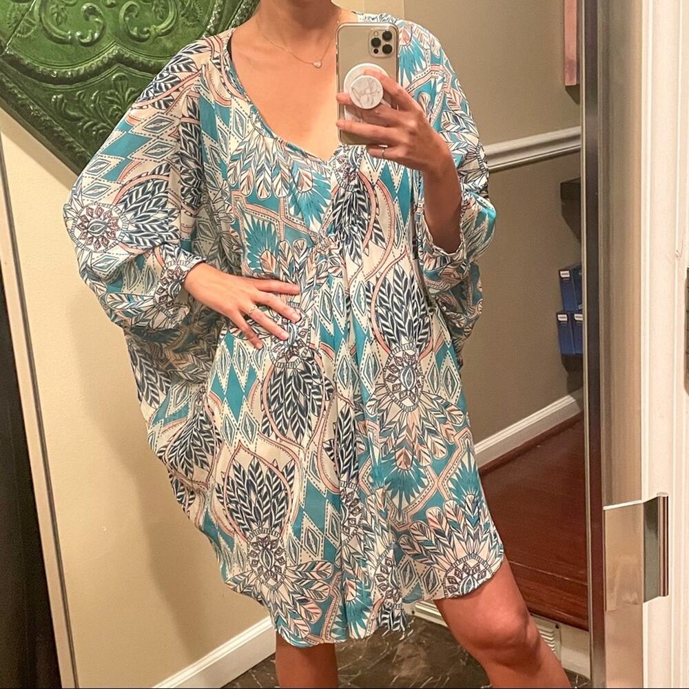 Bisou Bisou Floral Cover Up Casual Dress